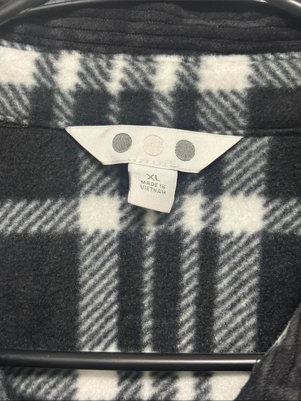 NEW - Men's Black Corduroy Button-Up Jacket with Plaid Lining